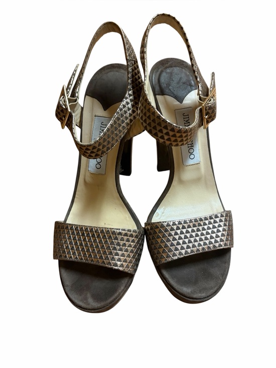 Jimmy Choo Shoes - Jimmy Choo Bronze Metallic Slingback Sandals